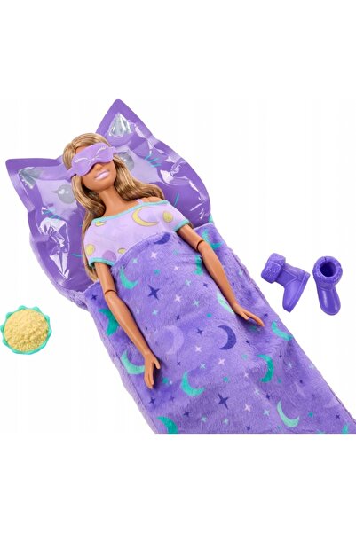 mattel Păpușa Barbie „Sleepover Reveal: Petrecere în pijamale cu surpriză” JMR90
