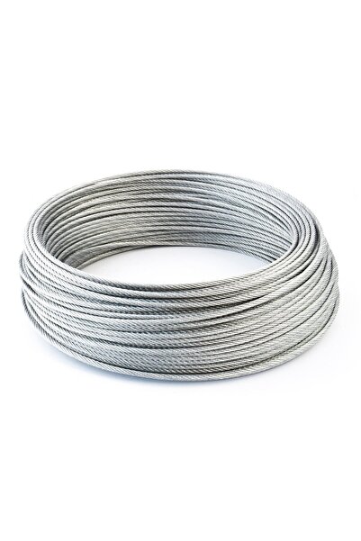 NO BRAND Cablu de oțel 5mm, șuviță 6x19, galvanizat, 50m, cablu de tractare m...