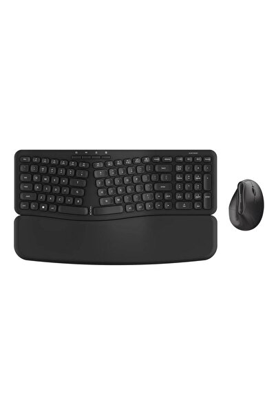 NO BRAND Silver Monkey Ergonomic 70 Combo Set Tastatură și Mouse Wireless