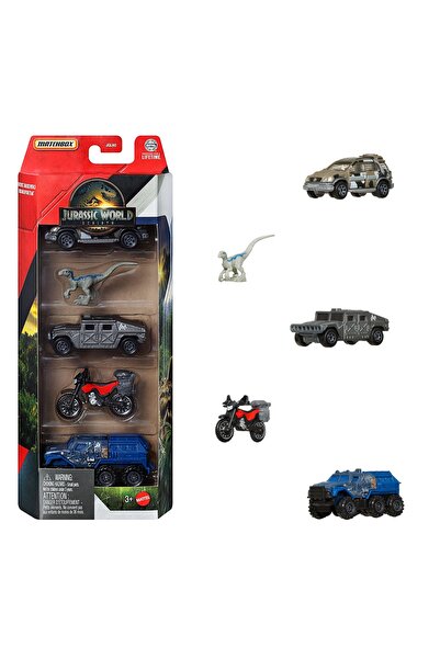 Matchbox JURASSIC WORLD set de 5 vehicule + dinozaur JGL26