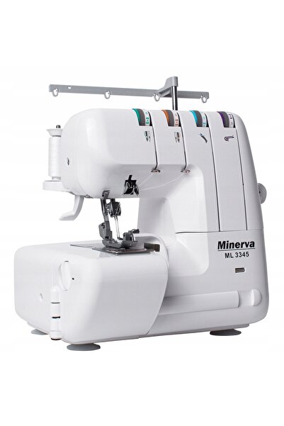 Minerva Mașină de cusut overlock cu 4 fire Owerlok ML3345, robustă, ușor de u...
