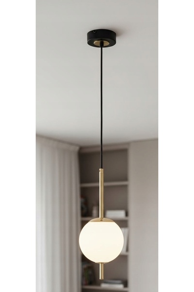 NO BRAND Lampă suspendată Zwis Alfa Diora 61498 Abajur bilă de sticlă Negru A...