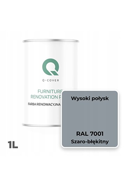 NO BRAND Vopsea pentru fața dulapului de bucătărie, gri-albastru RAL 7001, lu...