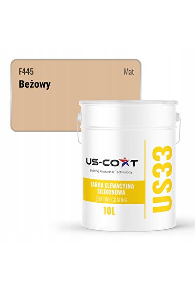 NO BRAND Vopsea siliconică pentru fațade exterioare, culoare bej F445, 10L, UV