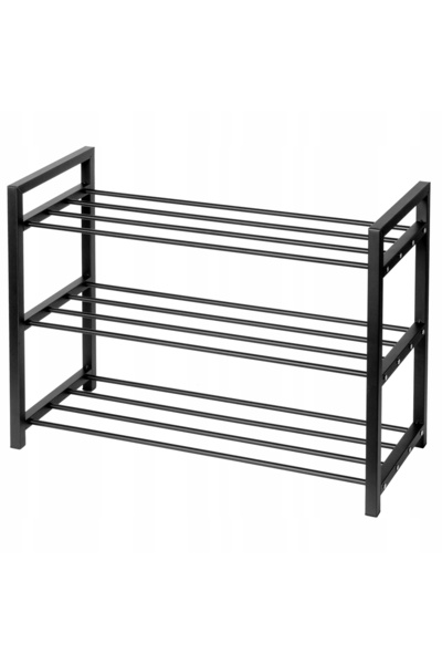 Brunbeste Raft metalic pentru pantofi, tip dulap, cu 3 niveluri, negru
