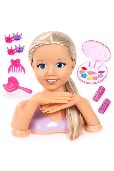 NO BRAND Cap de coafură și machiaj pentru copii cu accesorii 3+