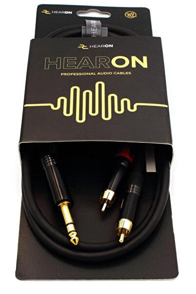 NO BRAND HEARON Select Cablu Jack mare 6,3 TRS stereo - 2x mufă RCA Cinch 3m ...