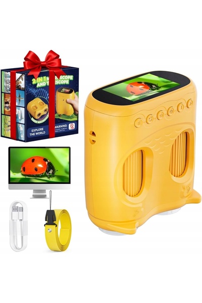 NO BRAND Microscop digital educativ pentru copii, cu mărire de 1000X, kit