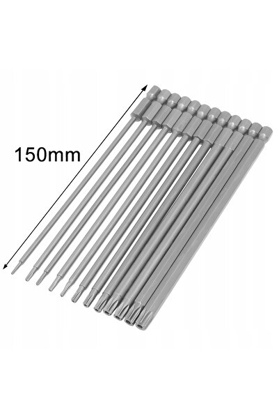 NO BRAND 11X BITURI TORX LUNGI PENTRU CHEI – SET DE BITURI DE 150 mm T6, T15,...
