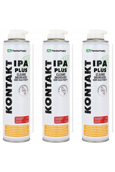 AG Termopasty KONTAKT IPA PLUS 99.9% ALCOOL IZOPROPILIC IZOPROPANOL SPRAY 3x ...