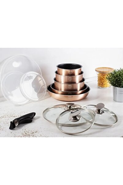 Berlinger Haus SET DE OALE 12 PIESE AUR ROZ METALIC LINIE BH-1591