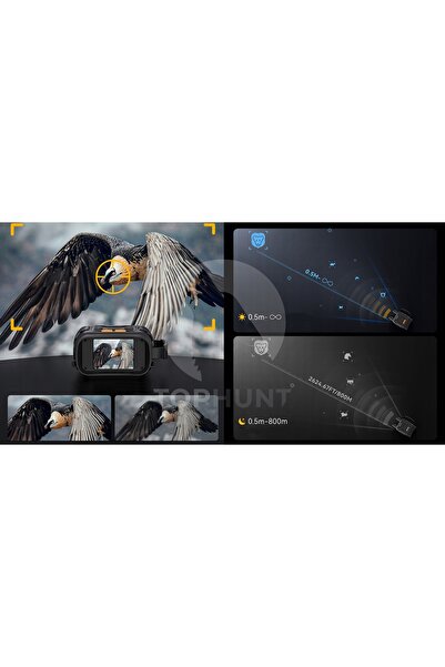 NO BRAND Binoclu cu vizor nocturn TOPHUNT cu infraroșu, zoom x10, 5 W, 850 nm