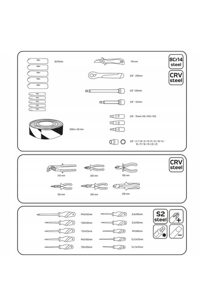 NEO Tools Trusă de scule izolate 01-312 pentru reparații auto electrice și hi...