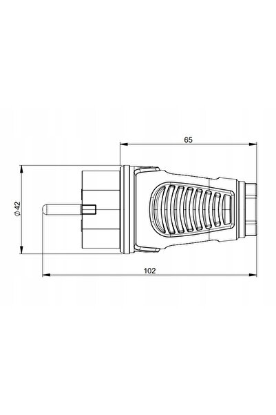 NO BRAND Cablu prelungitor PUR H07BQ-F 3x2,5 2m cu priză multiplă