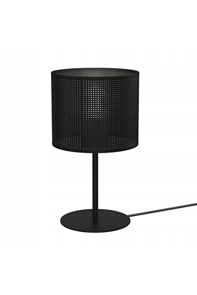 Luminex Lampă de masă de noapte LOFT, abajur negru, 1xE27, 34cm, pentru birou