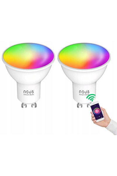 Nous Bec inteligent WIFI RGB P8 GU10, 2 bucăți