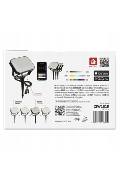 NO BRAND Proiector LED RGB IC + CCT GoSmart IP65 kit extensor WiFi