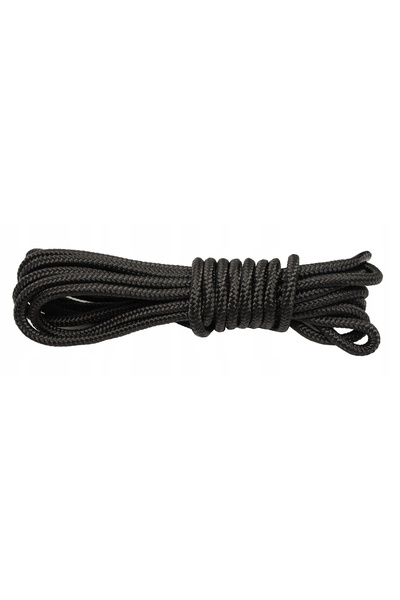 NO BRAND Cordon țesut din polipropilenă LINA, negru, 6mm, 100M