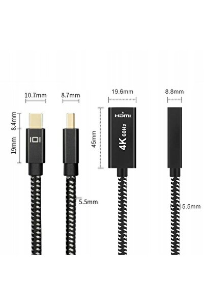 Spacetronik Adaptor Mini DP DisplayPort la HDMI Mamă 4K SPMD-H03 Unidirecțional