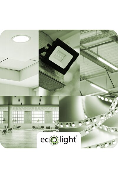 ecolight Proiector LED cu halogen, portabil, pentru construcții, 10W, cu bate...