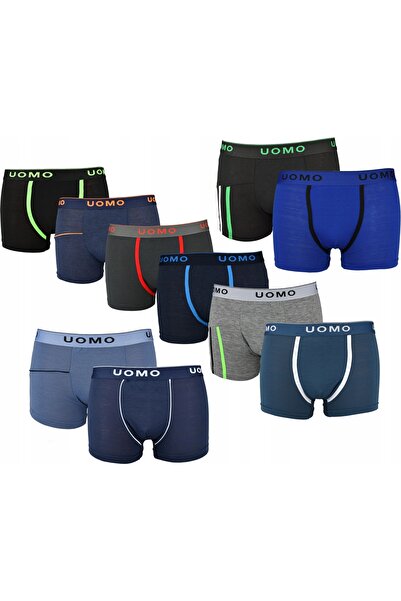 NO BRAND 10x Boxeri bărbați bumbac+elastan XXL