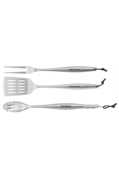 Klausberg Set de accesorii pentru grătar: clește, spatulă și furculiță