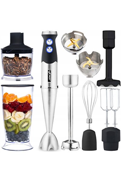 Yoer Blender de mână multifuncțional 8 în 1 + lame din titan 1500W + 14 ACCES...