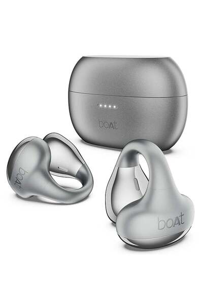 BOAT Airdopes Loop OWS Earbuds w/Clip-On Fit, Air Conduction Tech, 50Hrs Batt...