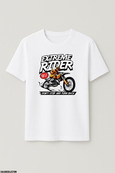 CALKARCOLLECTION Unisex Oversize Extreme Rider Cross Tshirt