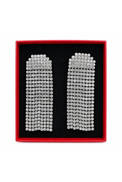velve Cercei eleganti lungi Clarisse, cu design tip cascada si cristale stral...