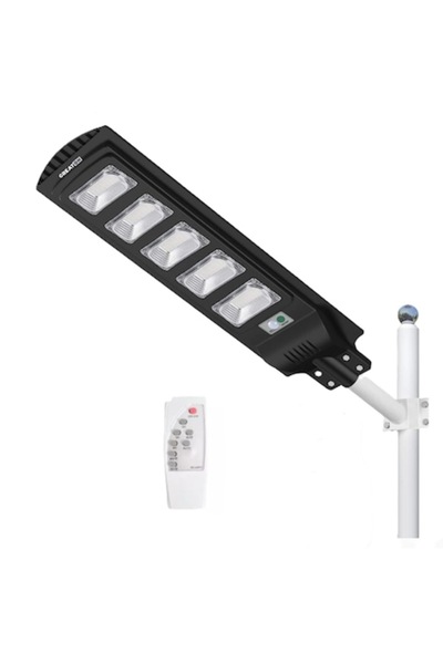 GREATON Lampă stradală solară de 200W, 240 LED-uri SMD, Senzor de mișcare și ...