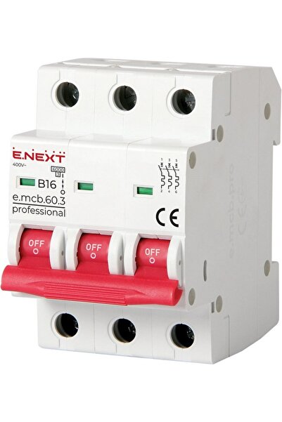 Next MCB.PRO60 3P B16A 6KA DISJUNTOR DE SUPRACURENT - EX-P041026