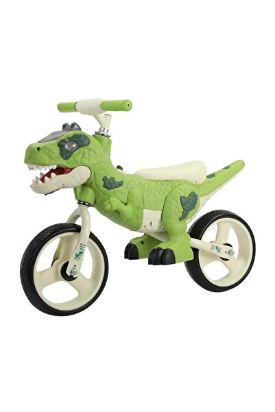 OEM Bicicletă de echilibru cu muzică pentru copii - Model dinozaur verde