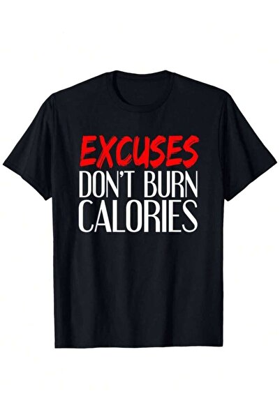 26LIK Excuses Don't Burn Calories - Funny Workout T-Shirt Suitable Mens & Wom...