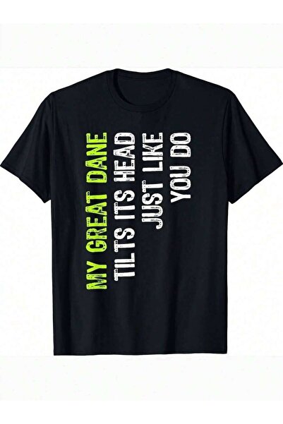21JNRY Great Dane Lover's Delight: Cotton-Shirt Casual Round Neck, Short Slee...