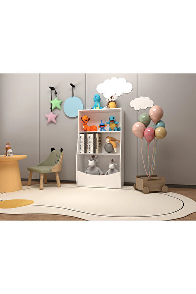 Arabest White 3-Tier Storage Shelf Organizer, Space-Saving Display Rack for C...