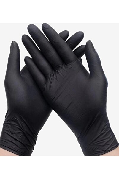 OEM Mănuși din nitril Intco - Fără latex - Negre - 100 bucăți - Mărimea M