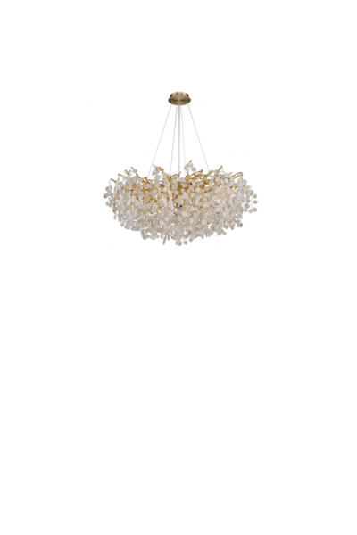 Siera Round Cloud Glass Chandelier Handcrafted Two Colors 408