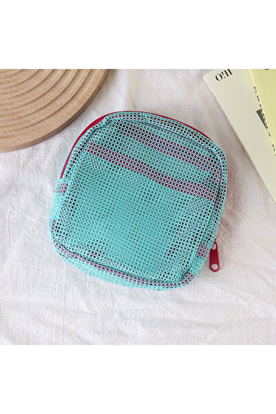 Choice3 Green-No handle Mesh Pouch Dopamine-Colored Travel Portable Charging ...