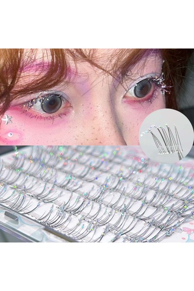 Choice 01 Mixiaohe Korean Style Self-Adhesive Diamond Lashes Starry Design Na...