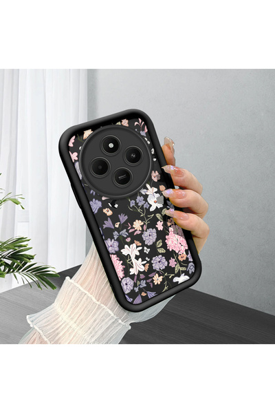 ucuc Redmi A4 Compatible Black Silicone Case with Shockproof Camera Protection