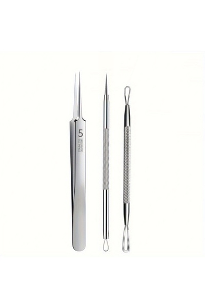 Choice 3pcs Acne Blackhead Tweezers Facial Beauty Remove Acne Needle Tools fo...