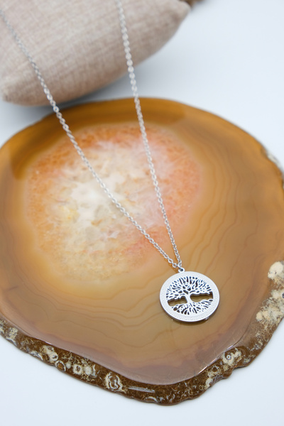 Serenite Collection Tol Silver Color Necklace