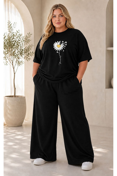 Prekarya design Women's Plus Size Premium Oversize Cotton 2-Piece Tracksuit S...