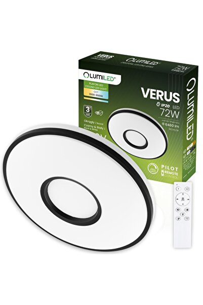 Lumiled Plafonieră LED aplicată pe tavan VERUS 72W CCT Alb Rotundă 50cm + Tel...