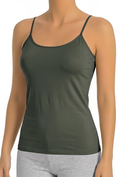 Öts Women's Cotton Tank Top with String Straps, Comfort-Focused Design (3060)