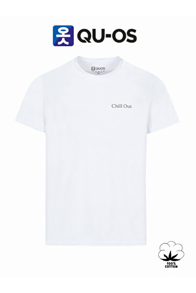 QUOS Tricou pentru bărbați, 100% bumbac, cu imprimeu text