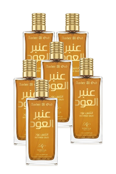 ROSELLA 6 قطع من عطر العنبر والعود 100 مل