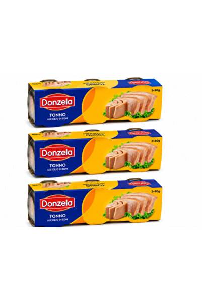 Donzela Set de 3 x Ton în ulei vegetal, 3 x 80 g, total 720 g