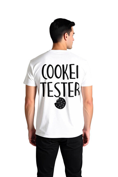 PayBuy Men's Cookie Tester Humorous Printed Cotton T-Shirt Casual Relaxed Fit...